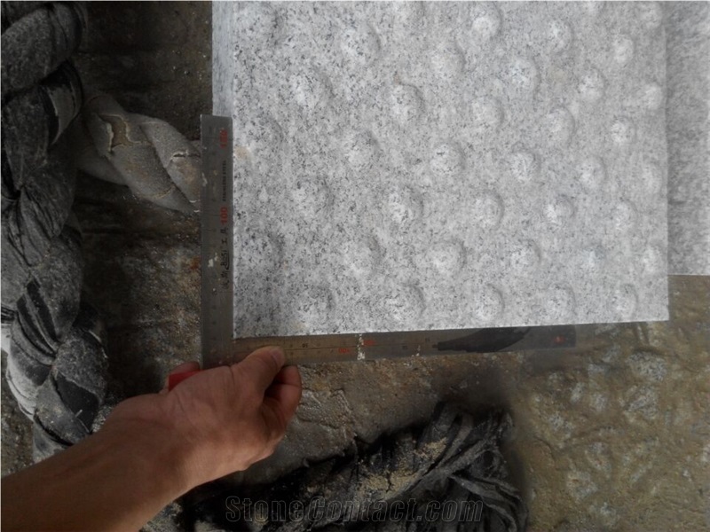 G603 White Sesame Crystal Sandblast Tactile Blind Paver
