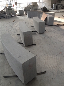 G654 China Dark Grey Granite Padang Dark Kobra Sesame Grey Impala Flamed Boarder Kerbstone Curb Road Stone
