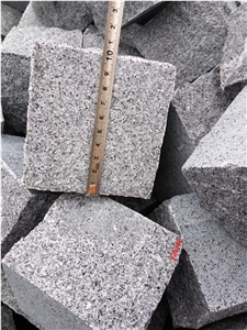G654 China Dark Grey Padang Dark Kobra Sesame Grey China Impala Granite Natural Split Cleft Cube Paver Setts