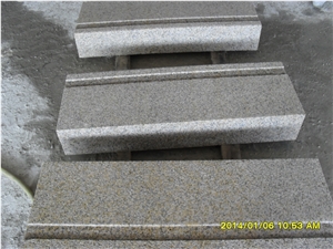 G682 China Yellow Rustic Granite Padang Gialo Golden Sand Sunset Gold Bushhammered Flamed Boarder Kerbstone Curb Roadstone