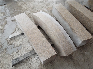 G682 China Yellow Rustic Yellow Granite Padang Giallo Golden Sand Sunset Gold Bushhammered Building Stones Landscapes Kerbstone Road Stone