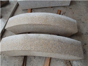 G682 China Yellow Rustic Yellow Granite Padang Giallo Golden Sand Sunset Gold Bushhammered Building Stones Landscapes Kerbstone Road Stone