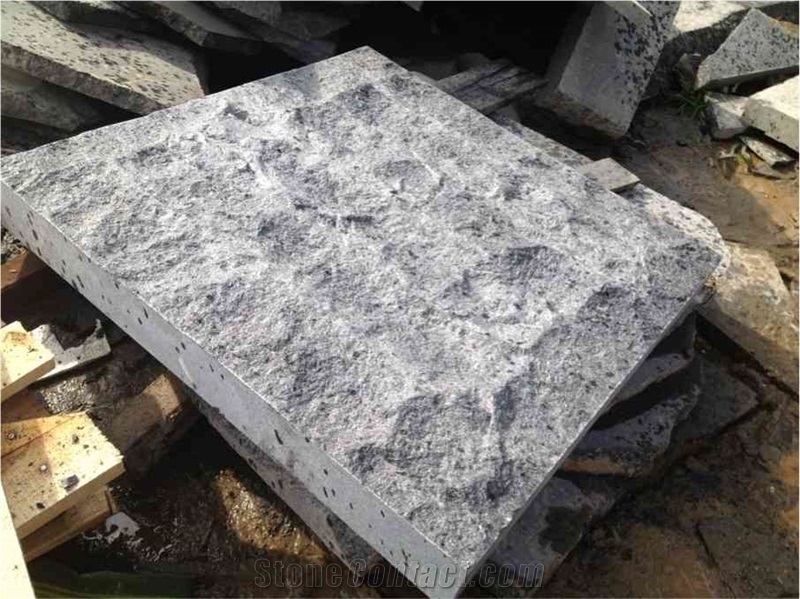 G684 China Black Basalt Black Galaxy Black Pearl Fuding Black Cleft Mushroom Wall Tile