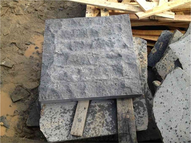 G684 China Black Basalt Black Galaxy Black Pearl Fuding Black Cleft Mushroom Wall Tile