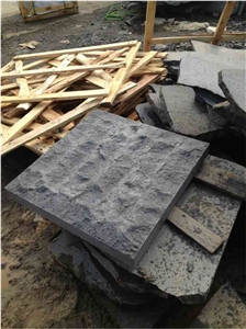 G684 China Black Basalt Black Galaxy Black Pearl Fuding Black Cleft Mushroom Wall Tile
