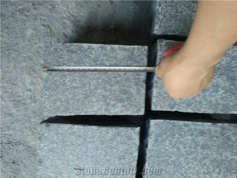 G684 China Black Basalt Black Galaxy Black Pearl Fuding Black Cleft Natural Split Cube Paver