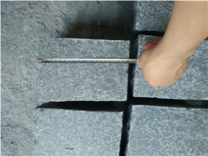 G684 China Black Basalt Black Galaxy Black Pearl Fuding Black Cleft Natural Split Cube Paver