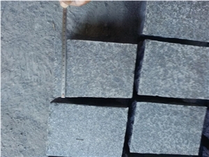G684 China Black Basalt Black Galaxy Black Pearl Fuding Black Cleft Natural Split Cube Paver
