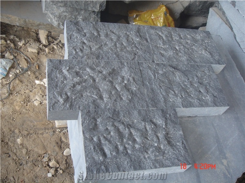 G684 China Black Basalt Star Galaxy Crystal Black Black Pearl Fuding Black Mushroom Cleft Floor Covering Paver