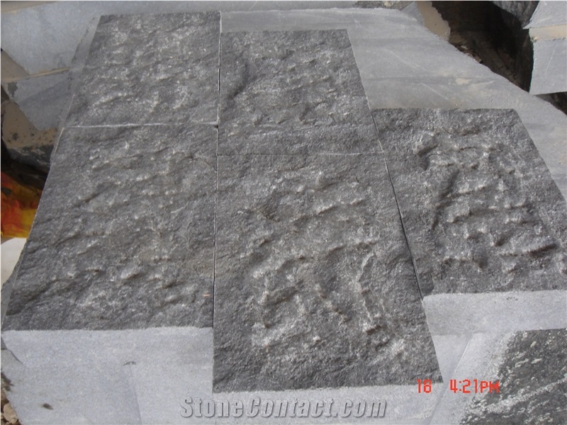 G684 China Black Basalt Star Galaxy Crystal Black Black Pearl Fuding Black Mushroom Cleft Floor Covering Paver