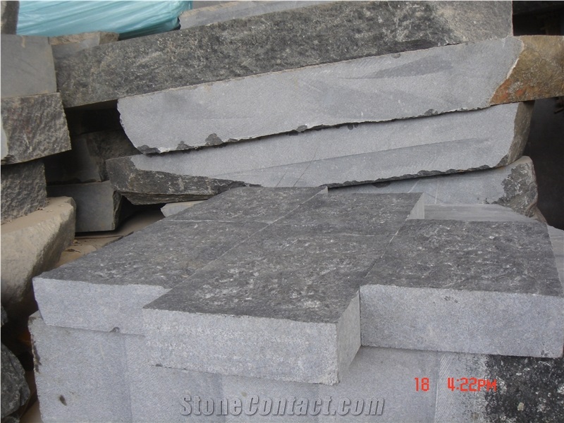 G684 China Black Basalt Star Galaxy Crystal Black Black Pearl Fuding Black Mushroom Cleft Floor Covering Paver