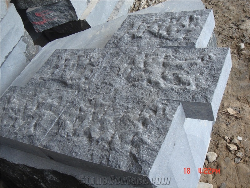 G684 China Black Basalt Star Galaxy Crystal Black Black Pearl Fuding Black Mushroom Cleft Floor Covering Paver