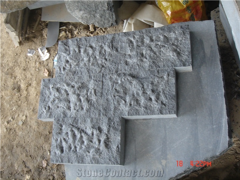 G684 China Black Basalt Star Galaxy Crystal Black Black Pearl Fuding Black Mushroom Cleft Floor Covering Paver