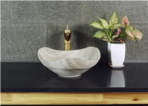 Grey Wood Grain Marble Kitchen Sinks,Bathroom Sinks,Vessel Sinks,Wash Sinks,Wash Bowls,Basins