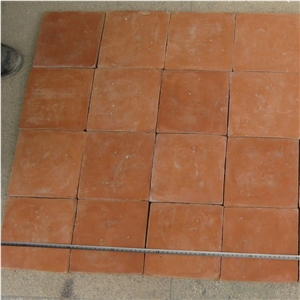 Handmade Orange Terracotta Tile Brick