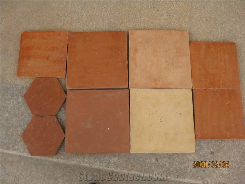 Handmade Terracotta Glazed Antique Tile