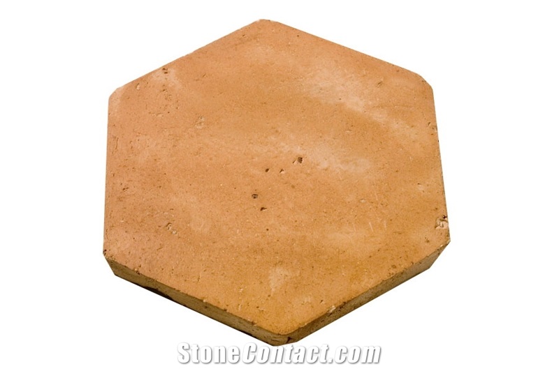 Handmade Terracotta Tile / Antique Tile / Terre Cuite/ Terracotta / Hexagon