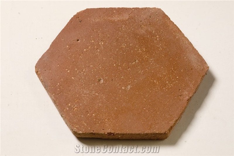 Handmade Terracotta Tile / Antique Tile / Terre Cuite/ Terracotta / Hexagon