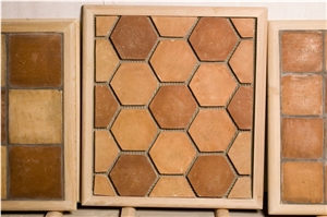 Handmade Terracotta Tile / Antique Tile / Terre Cuite/ Terracotta / Hexagon