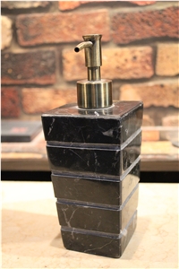 Marble China Black Marquina White Onyx Carved Vase Bottle