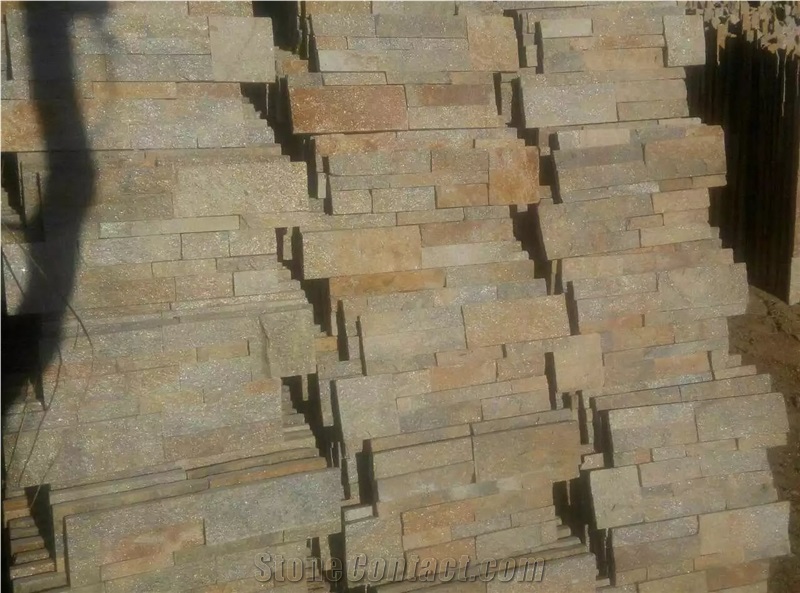 Rustic Quartize Veneer Wall Tile Culture Stone Wall Panel Ledge Stone