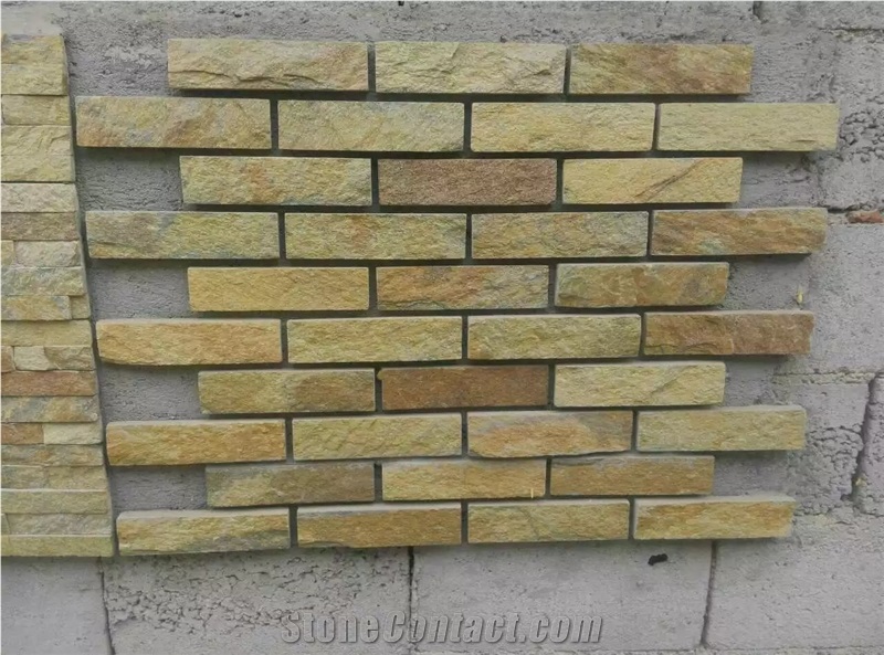Rustic Quartize Veneer Wall Tile Culture Stone Wall Panel Ledge Stone