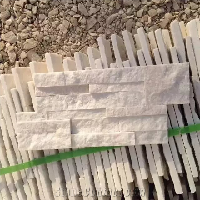 China White Quartzite Ledge Stone Veneers