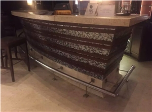 Semi Precious Nature Stone High Quality Reception Desk for Hotel, Luxious House, Bar Family