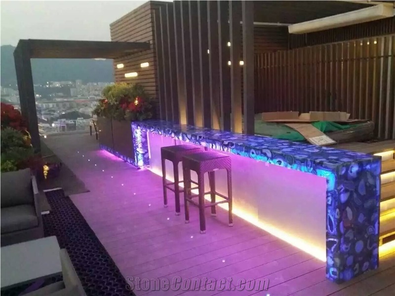 Semi Precious Nature Stone High Quality Reception Desk for Hotel, Luxious House, Bar Family