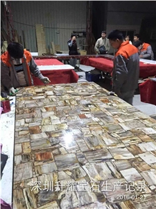 Semi Precious Nature Stone High Quality Reception Desk for Hotel, Luxious House, Bar Family