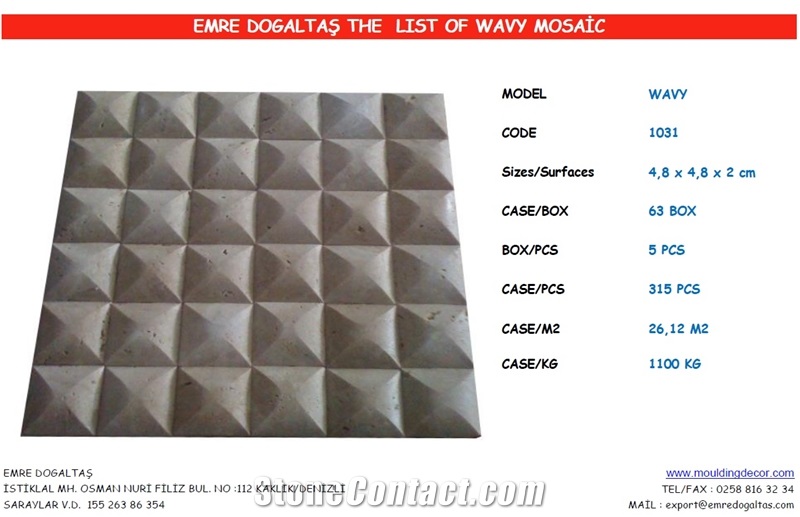 Wavy Pyramid Mosaic 1031