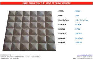Wavy Pyramid Mosaic 1031