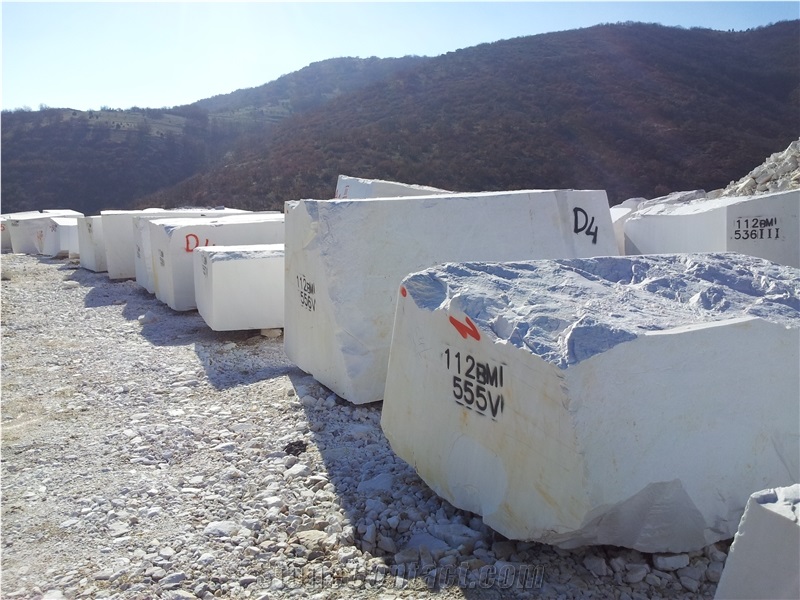 White Sivec Marble Blocks