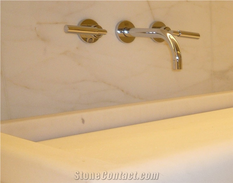 Acqua Bianca White Marble Custom Vanity Top