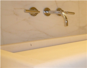 Acqua Bianca White Marble Custom Vanity Top
