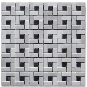 White Black Marble Mosaic
