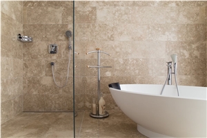 Noce Travertine Bathroom Design