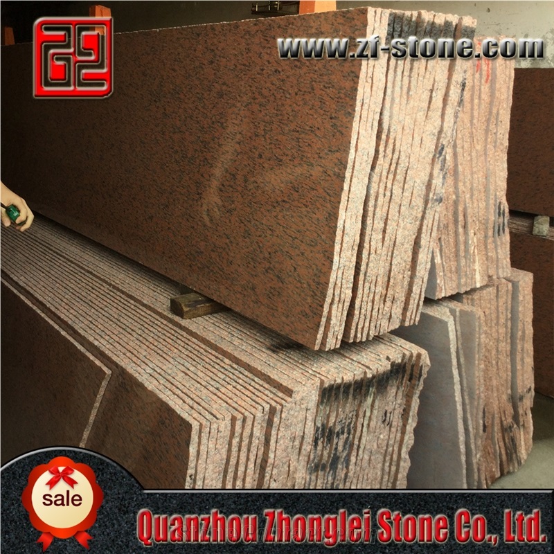Chinese Polished Camelia Pink Granite Tile & Slab, China Red Granite