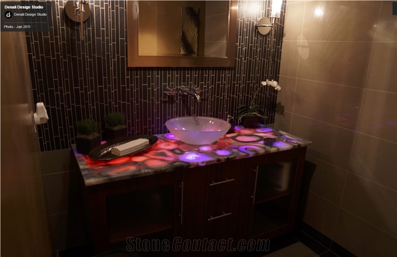 Semi Precious Bathroom Countertops