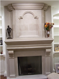 Sandstone Axis Cut Stone Fireplace