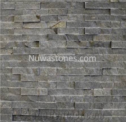 Dark Gray Basalt Brick Mosaic
