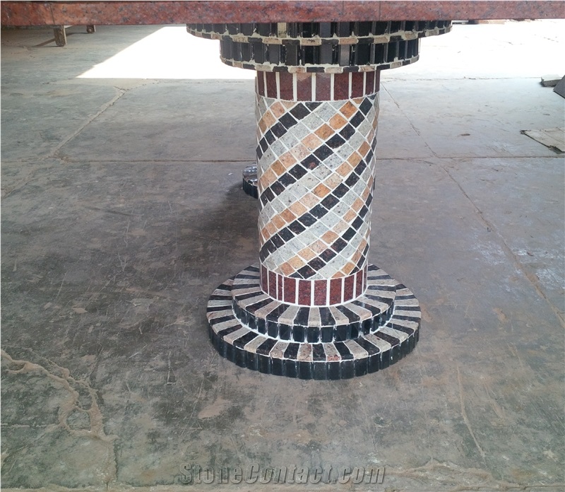Multicolor Granite Stone Bench, Table