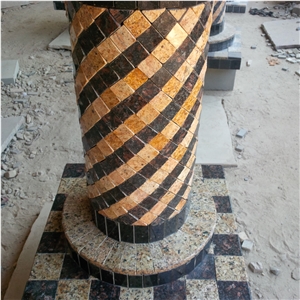 Multicolor Granite Stone Bench, Table