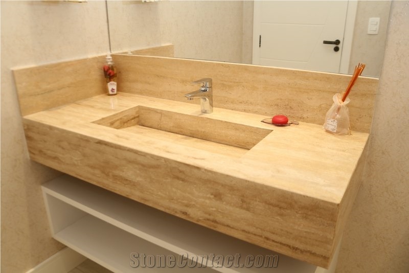Travertino Romano Honed Bathroom Top