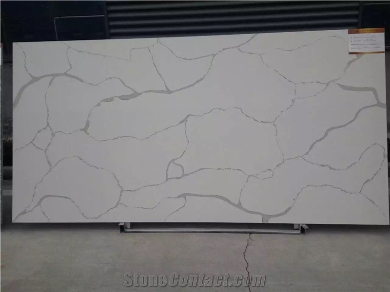 Carrara White Quartz Stone Slab Engineered Stone