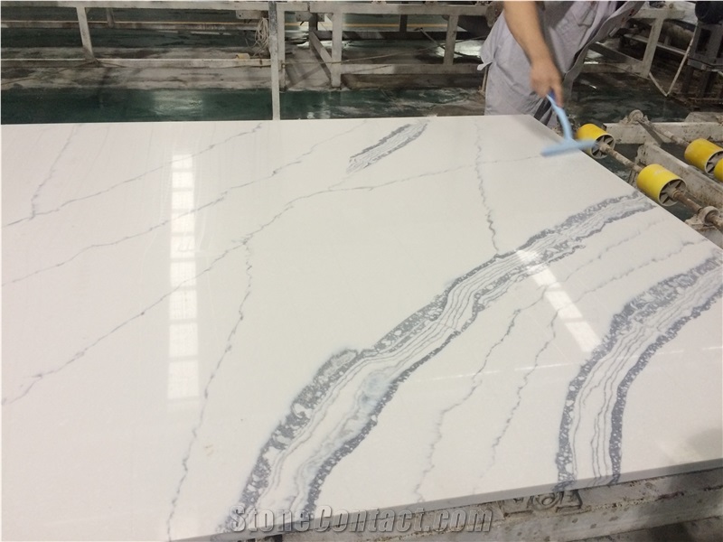 Quartz Stone Slab Surface Like Snow White