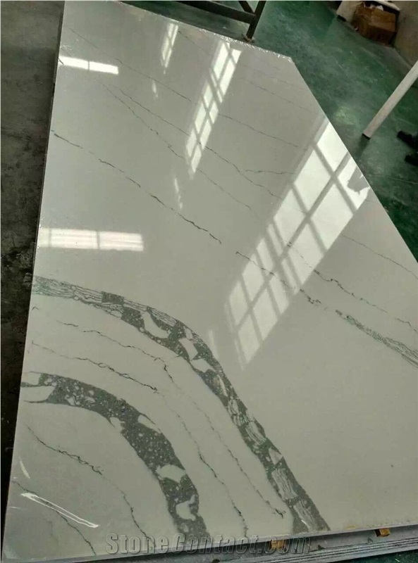 Quartz Stone Slab Surface Like Snow White