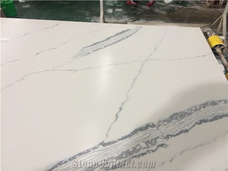 Quartz Stone Slab Surface Like Snow White