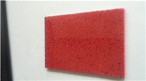 Red Big Granule Quartz with Mirror Effect