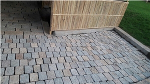 Grey Sandstone Cobbles, Cube Stone, Pavers